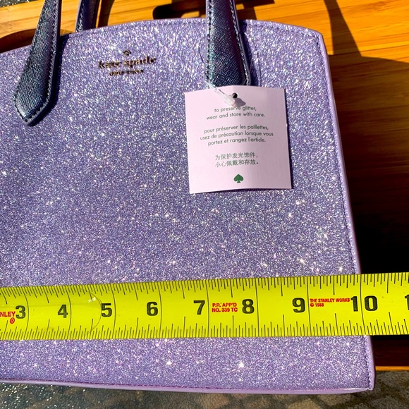 Kate Spade Holiday Collection Lilac Frost Tinsel Satchel and Card Holder Set - Picture 9 of 13